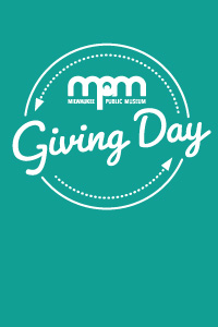 giving day logo in white on teal background