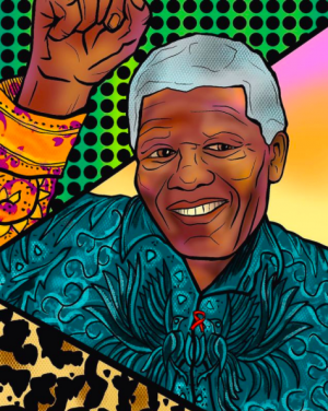 nelson mandela comic book artwork