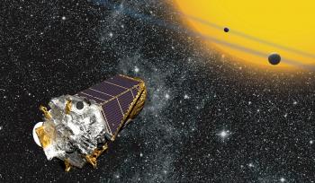 kepler telescope floating in space