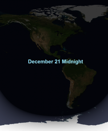 earth at midnight in december