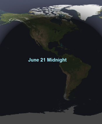 earth at midnight in june