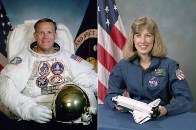 male and female astronauts