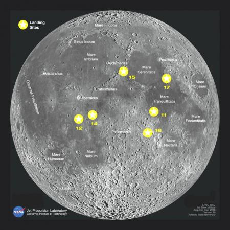 map of moon landings